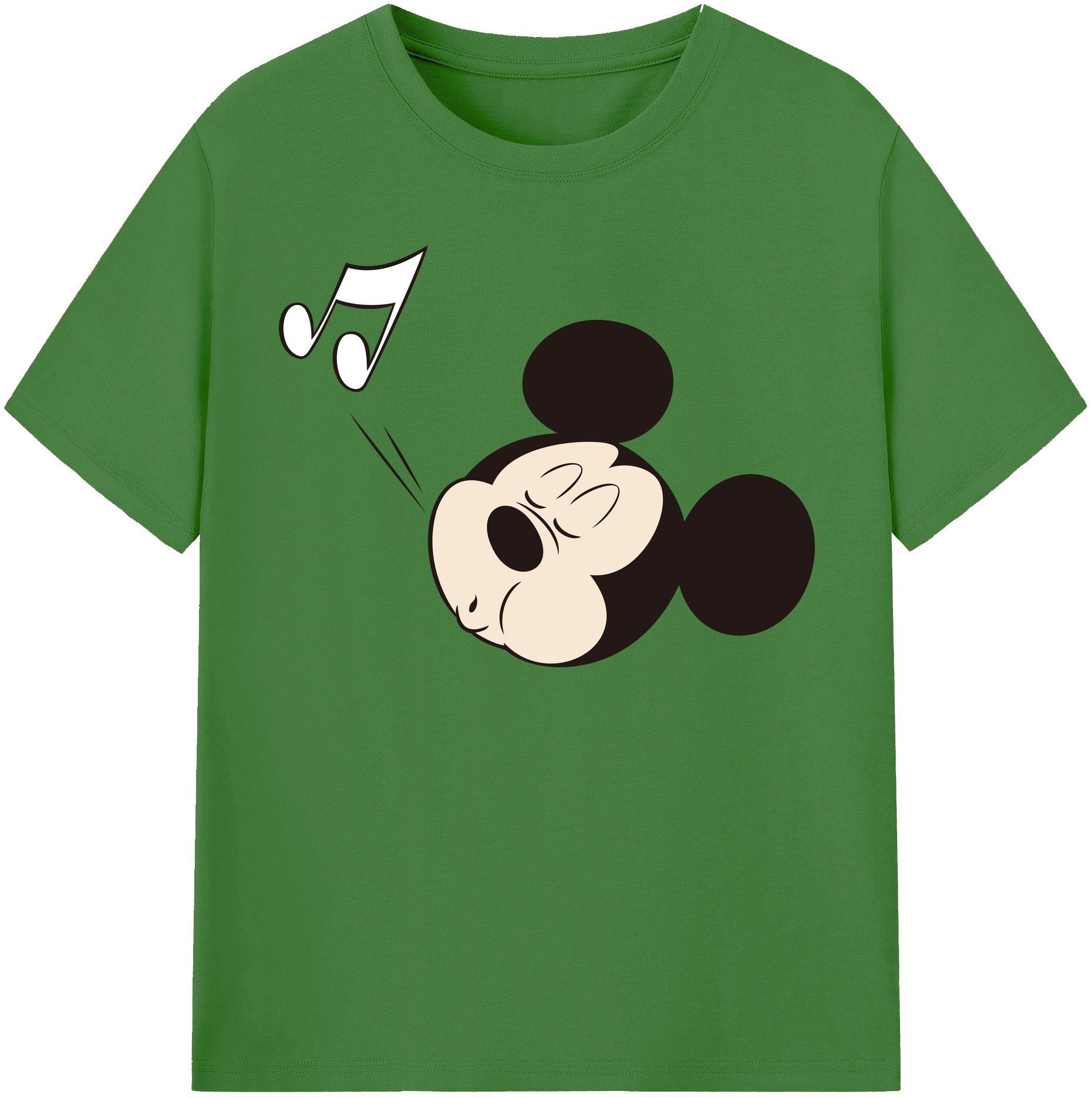 （画像用） ミッキーマウス Mickey Mouse レディースカジュアルプリントTシャツ（綿100％）
